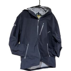 Cabela’s Dri-plus rain jacket - size L - double zipper for a liner, visor hood